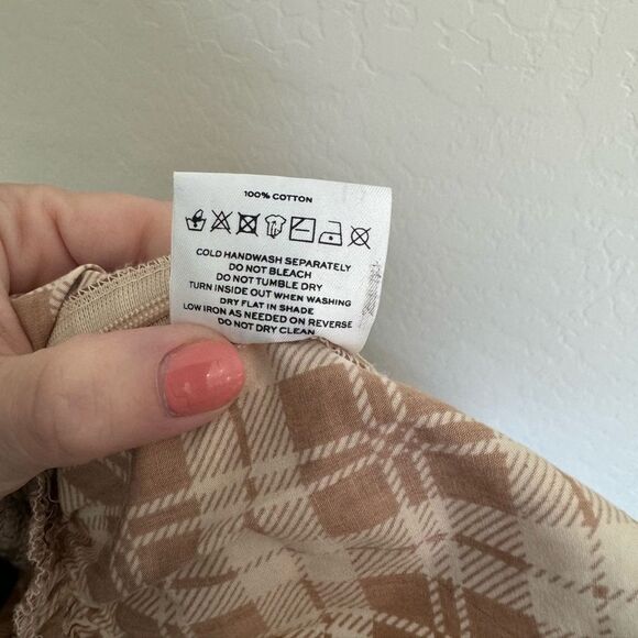 FAITHFULL THE BRAND X REVOLVE Quincy Top in Brown Lori Check Print Small - Picture 5 of 6